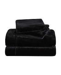 Sweet Home Collection Ultra Soft Microplush Solid Fleece 3-Pc. Sheet Set, Twin