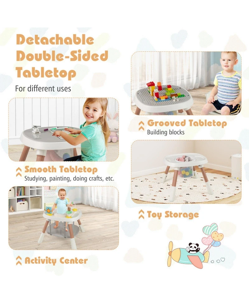 Gouun Baby 16-in-1 High Chair with 360-Degree Activity Center and Booster Seat