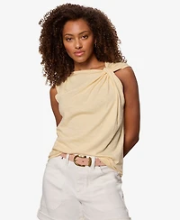 Sanctuary Petite Twisted Muscle Sleeveless T-Shirt