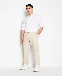 A|X Armani Exchange Men's Slim Fit Ultra Stretch Lyocell Twill Button Up Shirt