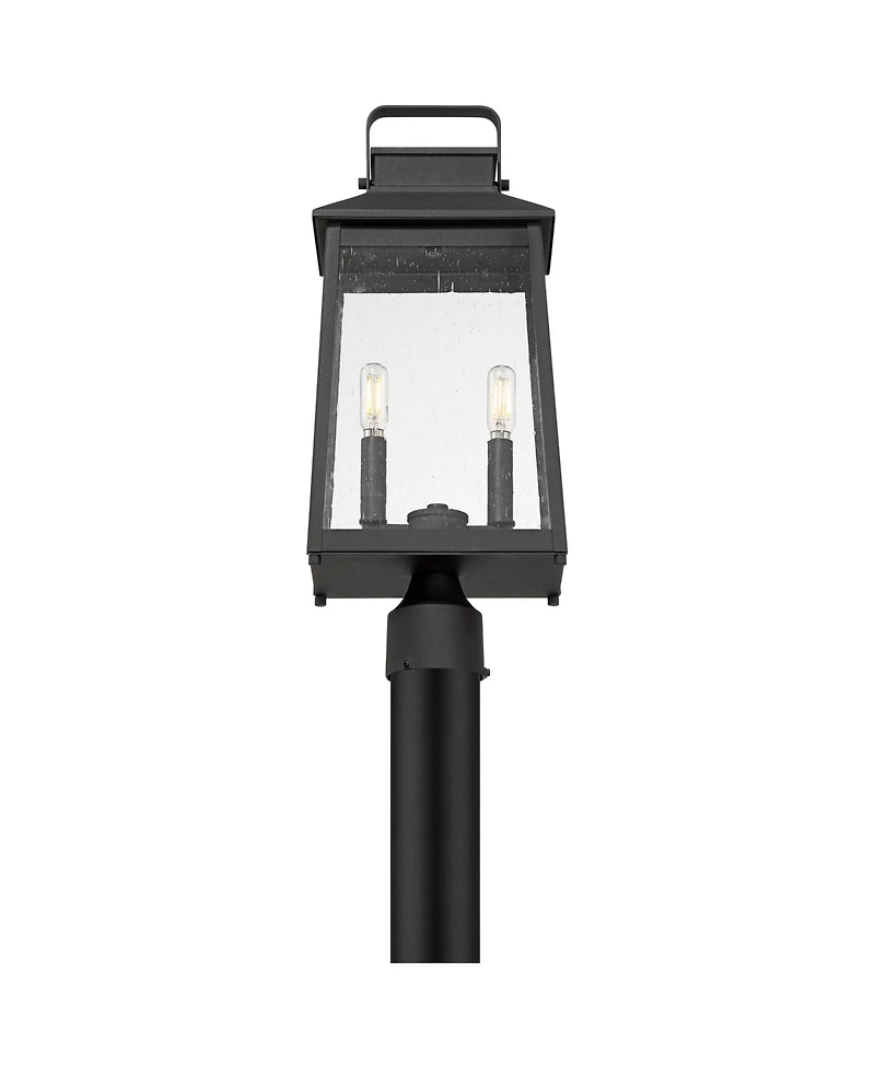 John Timberland Jubliee 20 High Modern Outdoor Post Light Fixture Pole Porch Set of 2 2-Light Metal Clear Glass Shade