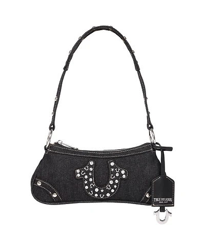 True Religion Studded Horseshoe De Denim shoulder bag
