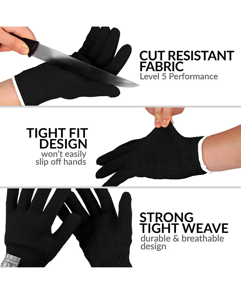 Cut Resistant Gloves Food Grade Level 5 Protection - Comfortable Safety Work