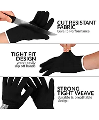 Cut Resistant Gloves Food Grade Level 5 Protection - Comfortable Safety Work