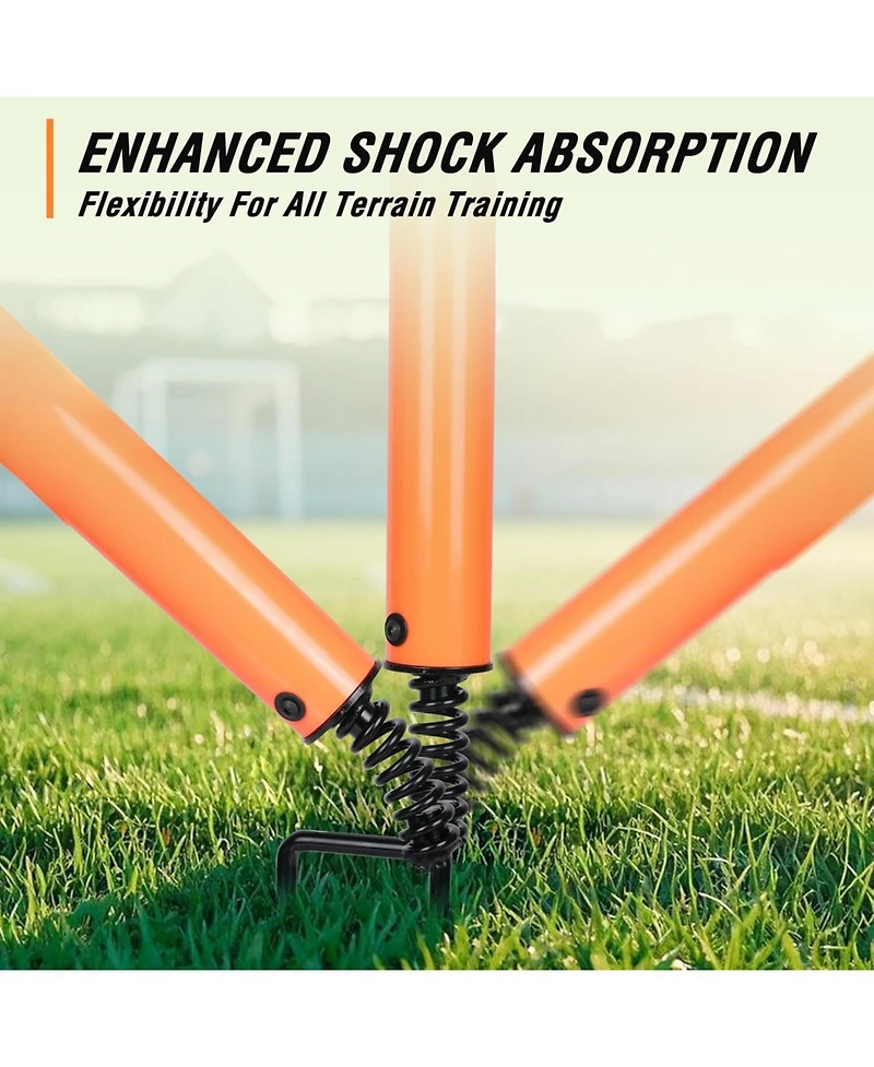 Hikeen Telescopic Length Soccer Poles Fixed and Collapsible Options Agility Training Hurdles and Football Obstacle