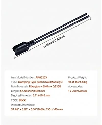 Skonyon Heavy Duty Post Hole Digger with Fiberglass Handle 5.71in Hole Diameter for Gardening Outdoors