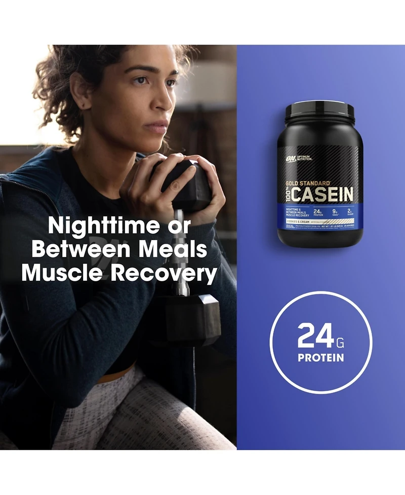 Optimum Nutrition Gold Standard Micellar Casein Protein, Cookies and Cream, 1.81lb