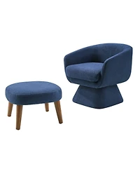 Streamdale Furniture Lazy Chair with Ottoman, Modern Lounge Accent Chair, Upholstered Sofa Chair