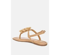 London Rag Women's Salwa Floral Applique Thong Sandals
