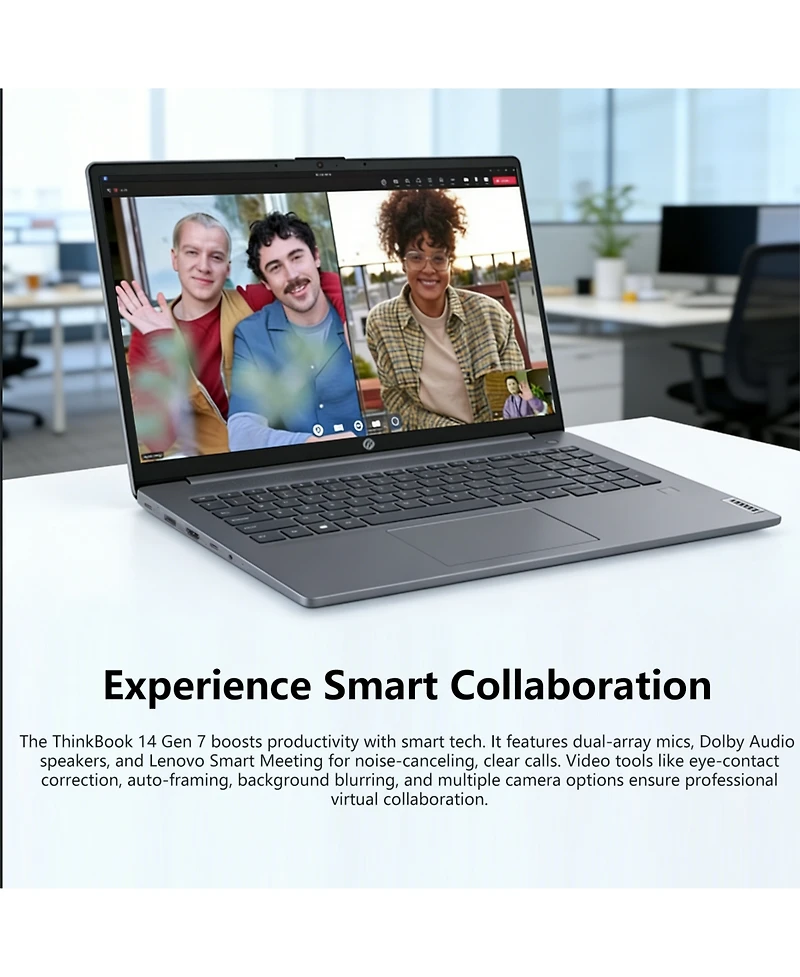Lenovo ThinkBook 14 14" Traditional Laptop Amd Ryzen 7 16GB Ram Amd Radeon Graphics 512GB Ssd Storage Windows 11 Pro 60Hz