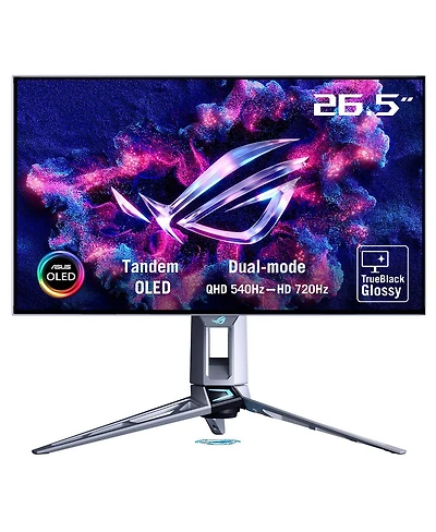Asus Rog Swift Oled PG27AQWP-w 26.5" 16:9 Dual Mode Wqhd 540Hz and Hd 720Hz Woled Hdr Gaming Monitor