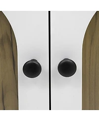 Streamdale Furniture Multi-functional wardrobe with shoe racks, hangers, and hooks.