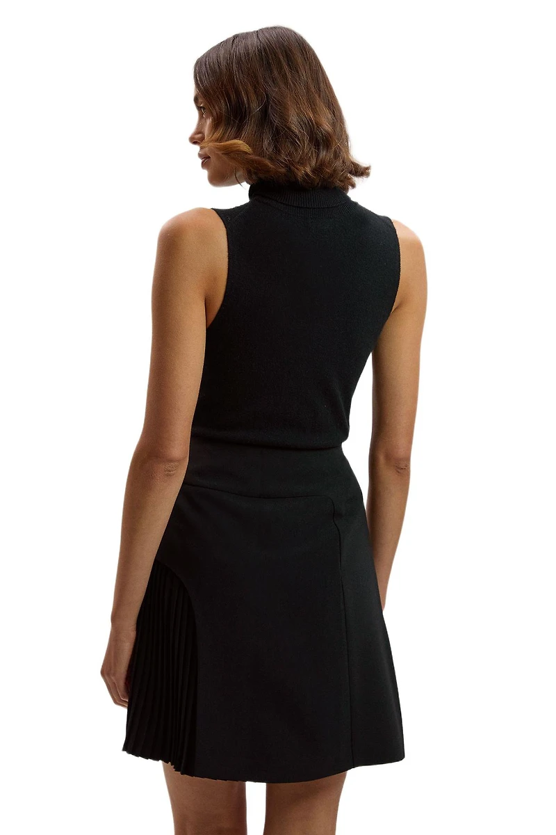 Karen Millen Women's Buckle Pleated Mini Skirt