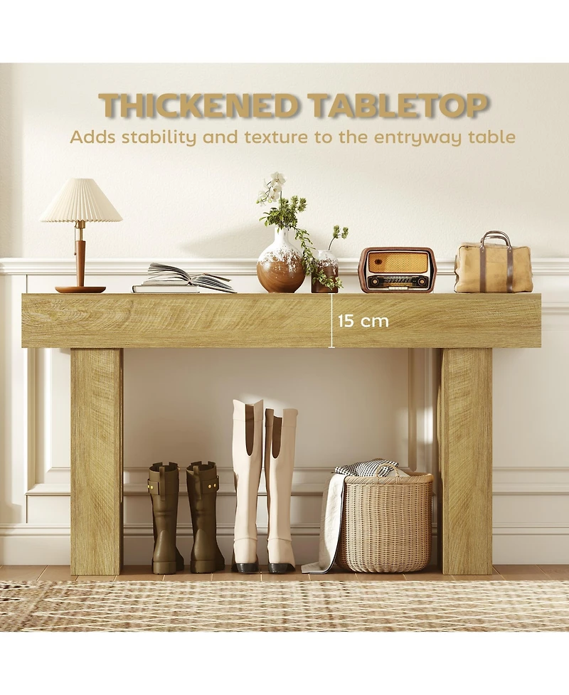 Homcom 42 Inch Console Table, Narrow Sofa Table Behind the Couch,