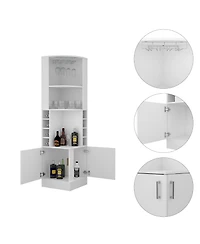Flynama Bar Cabinet with 1 Cabinet, 2 Shelfs Finish