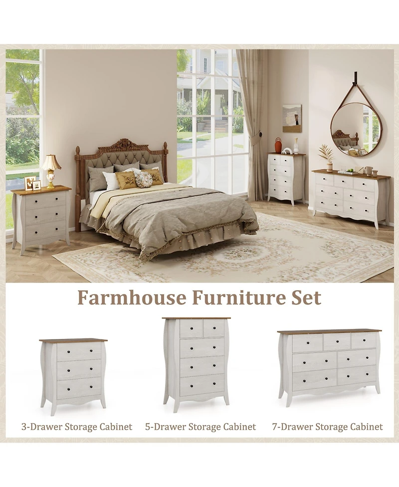 Gouun Closet Storage Organizer with 5 Folding Fabric Drawers and Anti-tipping Kit