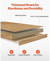 Gouun 2-Tier Desktop Bookshelf Organizer with Anti-Slip Pads, 37.4" x 12.6" x 35.4"