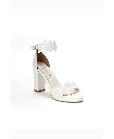 Forever & Always Shoes Women's Isadora Lace Bridal Heel