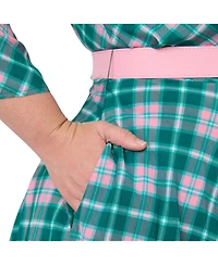 Unique Vintage Plus Sweetheart Neck Swing Dress