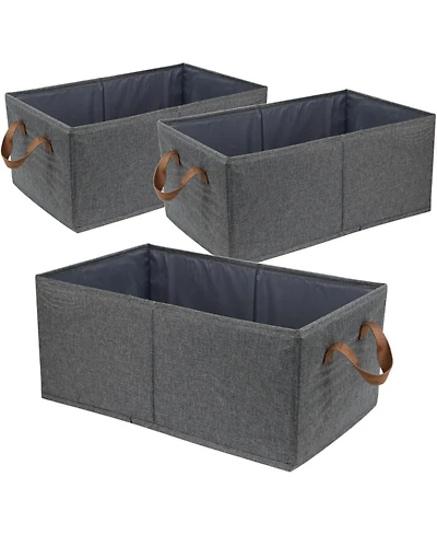 Gnuadz 3 Piece Storage Bins Closet Organizer Foldable Boxes Gift Basket
