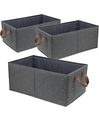 Gnuadz 3 Piece Storage Bins Closet Organizer Foldable Boxes Gift Basket