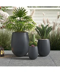 Streamdale Furniture Lightweight Round Outdoor Planter Set