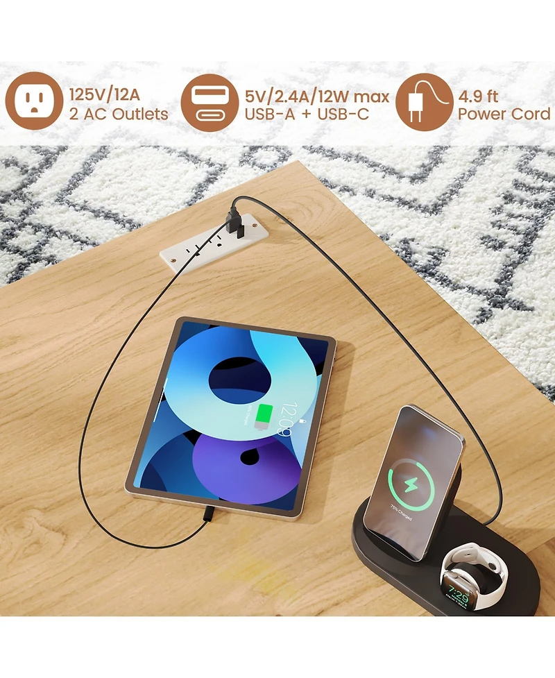 Gouun 2-Person L-Shaped Desk with Monitor Stand, Reversible