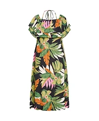 City Chic Women's Paradiso Print Maxi Dress