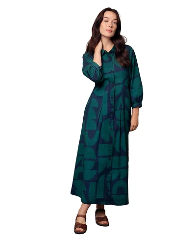 Celtic & Co. Women's Pleat Detail Shirt Dress