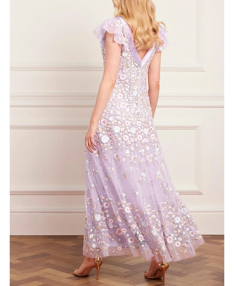 Needle & Thread Women's Ethereal Blooms Short Sleeve Ankle Gown