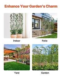 Sugift Climbing Plant Trellis 87 x 20 in 4-Pack Rustproof Metal Support