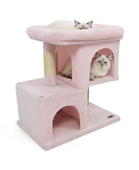Cozito Cat Tree 24 in Space-Saving with Perch and 2 Condos