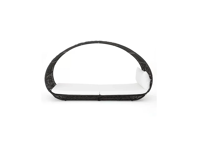 Mondawe 91.25" Wicker Outdoor Canopy Daybed - Aluminum Frame
