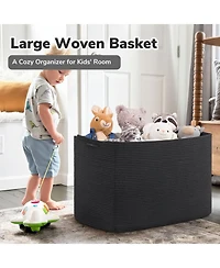 Gnuadz Woven Rope Storage Basket Rectangle