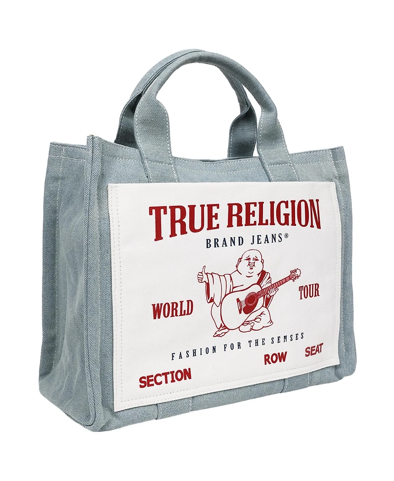 True Religion Ace Mega Pocket Buddha Tote - Denim World Tour Bag