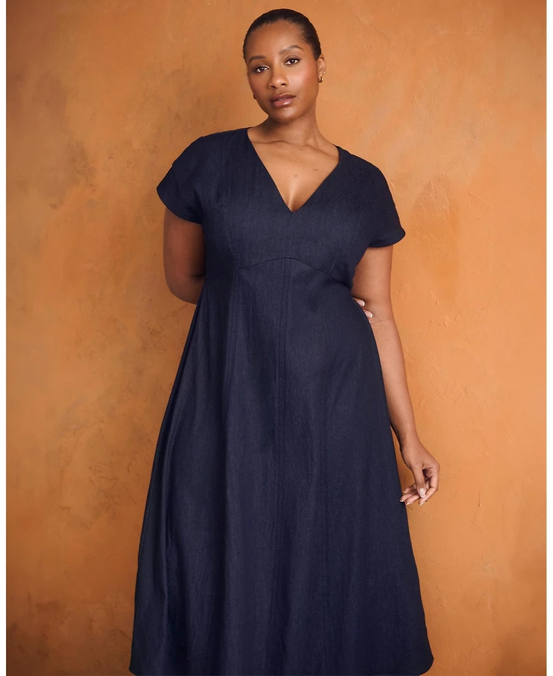 Estelle Abbie Denim Midi Dress