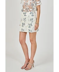 endless rose Women's Embroidered Short Skirt
