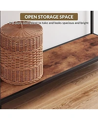 gaomon Narrow Console Table with Engineered Wood Shelf and Metal Frame