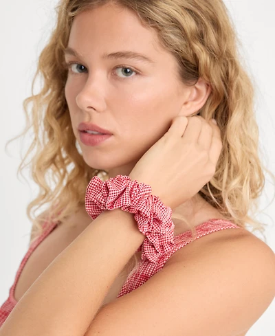 Good American Women's Gingham Pattern Scrunchie