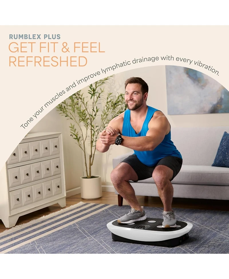 Lifepro Rumblex Plus 4D Vibration Plate Exercise Machine – Triple Motor Full Body Vibrating Plate for Weight Loss & Lymphatic Drainage