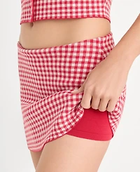 Good American Women's Blend Sweater Mini Skort, Created for Macy's
