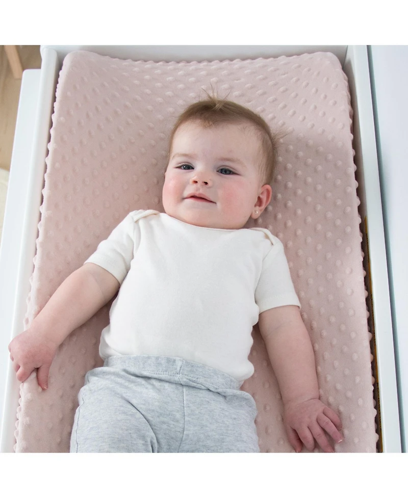 The Peanutshell Minky Ultra Soft Baby Mat Cover for Girls, 2 Pack