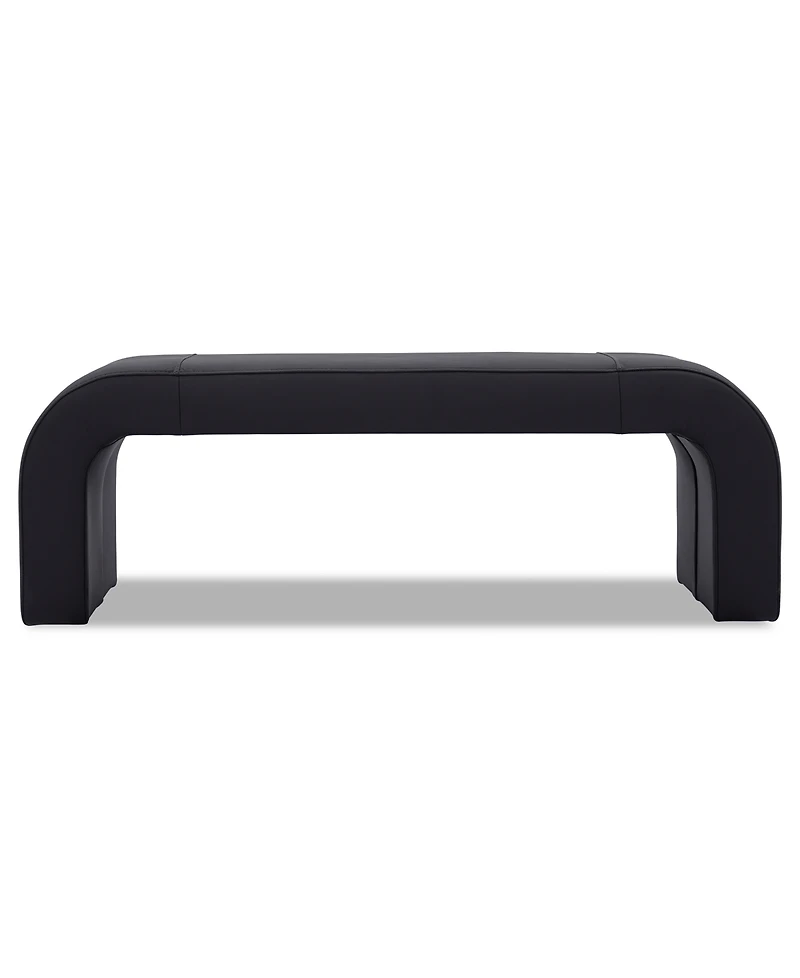 Furniture Clarie Leather Ottoman