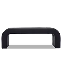 Furniture Clarie Leather Ottoman
