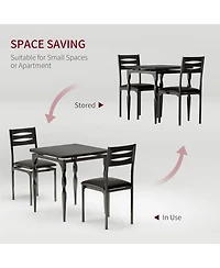 gaomon 3-Piece Dining Table Set for 2 with Spiral Legs, for Small Kitchens and Apartments