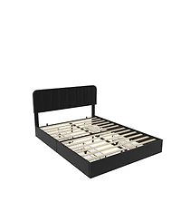 Homfan Bed Frame Heavy Duty Slats with 2 Storage