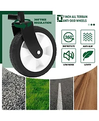 Mondawe 360lbs Collapsible Storage Wagon Utility Carts with Strapping System, 3-Piece Liner