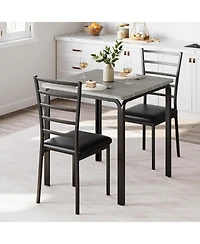 gaomon 3-Piece Small Kitchen Table Set for 2, Modern Square Dinette, Compact Indoor Dining for Breakfast Nook