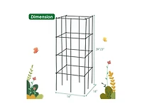 Lucky One 4 Pack Garden Trellis for Climbing Plants, Folding Metal Plant Support