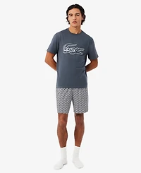 Lacoste Men's Short-Sleeve T-Shirt and Pajama Shorts, 2-Piece Set
